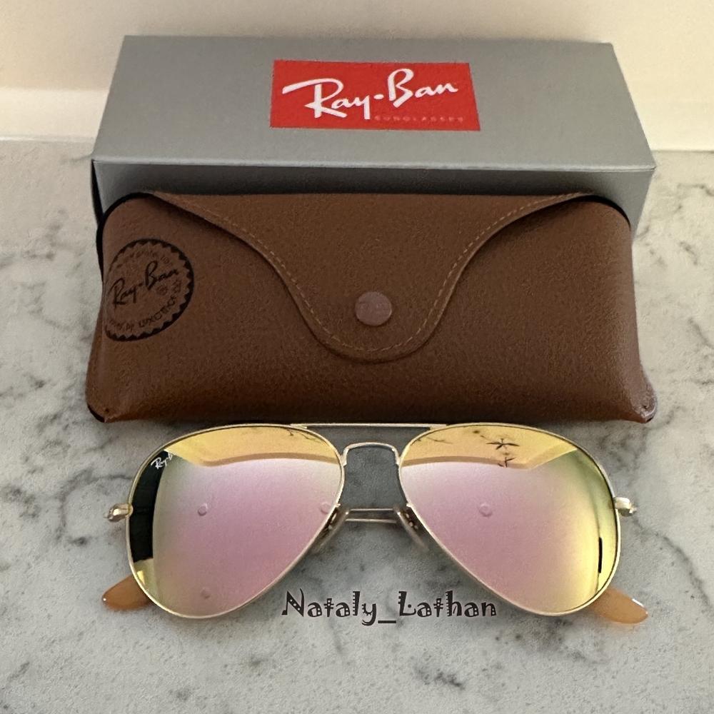 Ray-Ban (Store Display) Aviator Copper Pink Lens RB3025 - Picture 2 of 11